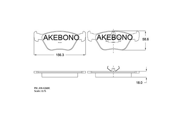 AKEBONO Első fékbetét AN-4268K_AKE