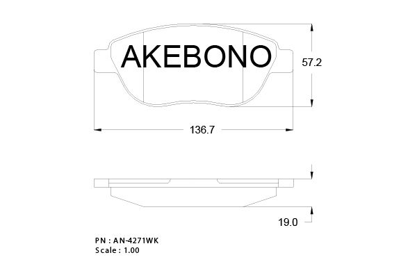 AKEBONO Első fékbetét AN-4271K_AKE