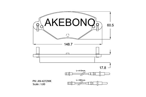 AKEBONO Első fékbetét AN-4272WK_AKE