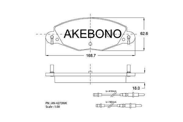 AKEBONO Első fékbetét AN-4273WK_AKE