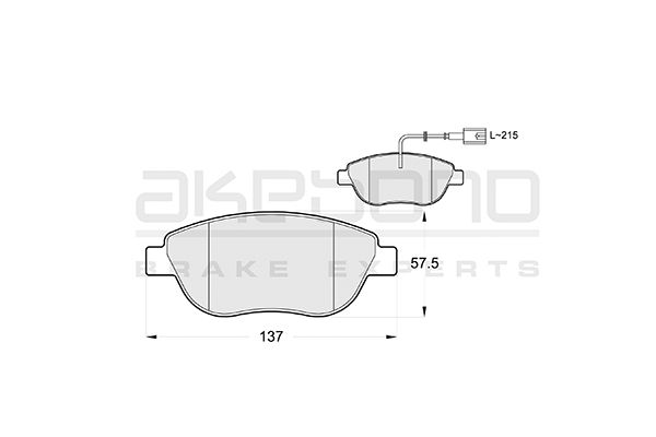 AKEBONO Első fékbetét AN-4286WK_AKE