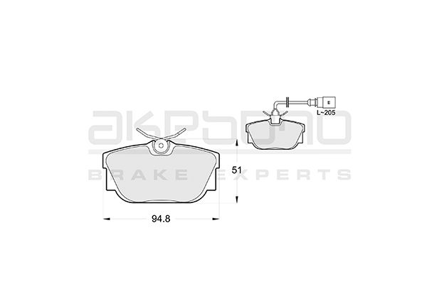 AKEBONO Hátsó fékbetét AN-4290WK_AKE