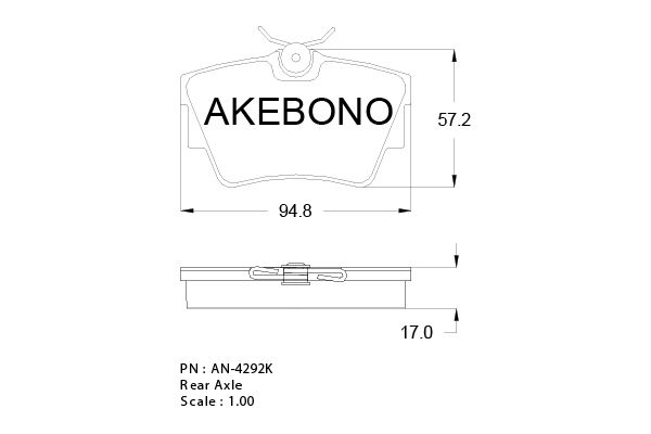 AKEBONO Hátsó fékbetét AN-4292K_AKE