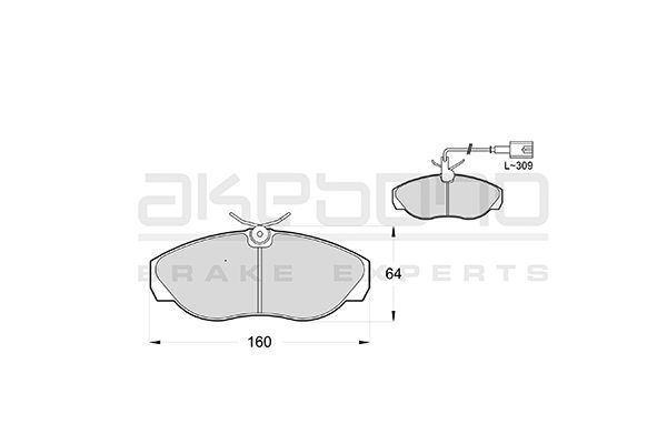 AKEBONO Első fékbetét AN-4293WK_AKE