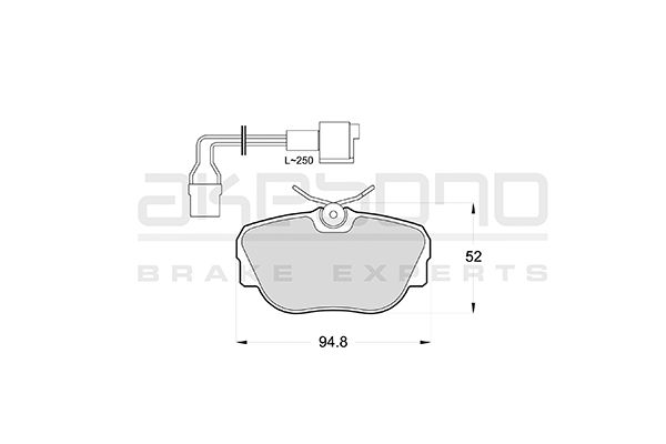 AKEBONO Első fékbetét AN-4304WK_AKE