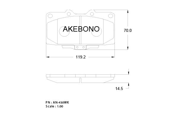 AKEBONO Első fékbetét AN-430WK_AKE