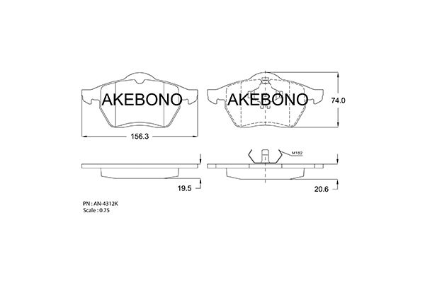 AKEBONO Első fékbetét AN-4312K_AKE