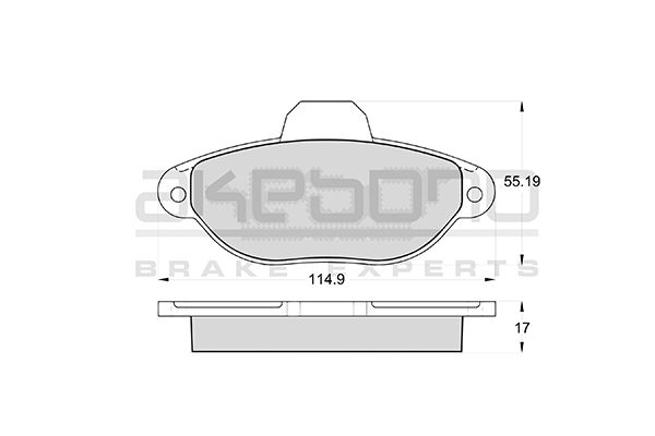 AKEBONO Első fékbetét AN-4322WK_AKE