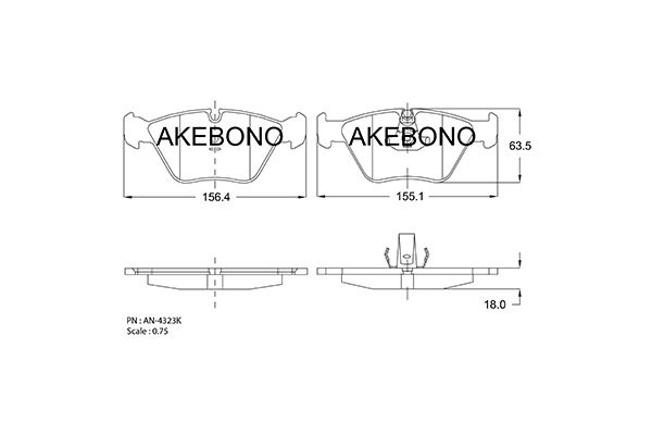 AKEBONO Első fékbetét AN-4323K_AKE