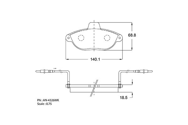 AKEBONO Első fékbetét AN-4326WK_AKE