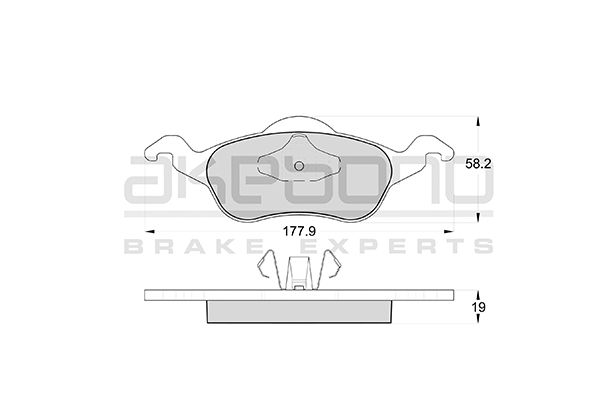 AKEBONO AN-4328K_AKE Első fékbetét