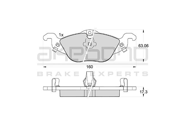 AKEBONO Első fékbetét AN-4330WK_AKE