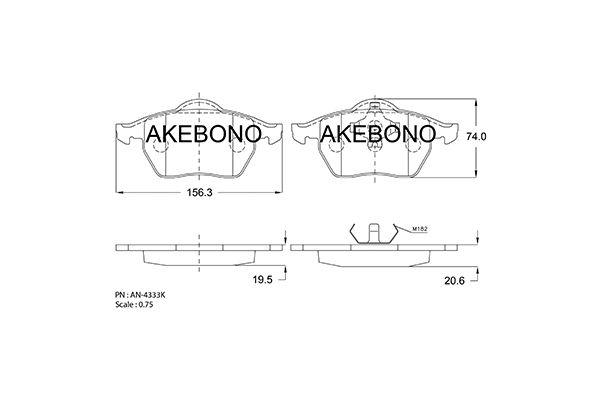 AKEBONO Első fékbetét AN-4333K_AKE