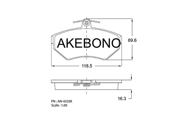 AKEBONO Első fékbetét AN-4335K_AKE