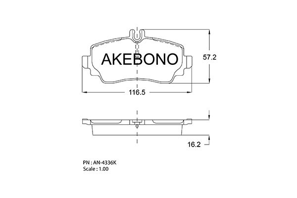 AKEBONO Első fékbetét AN-4336K_AKE