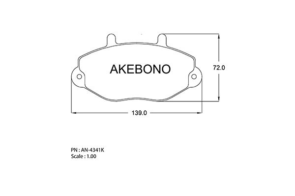 AKEBONO Első fékbetét AN-4341K_AKE