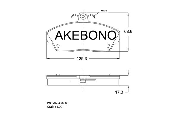 AKEBONO Első fékbetét AN-4346K_AKE