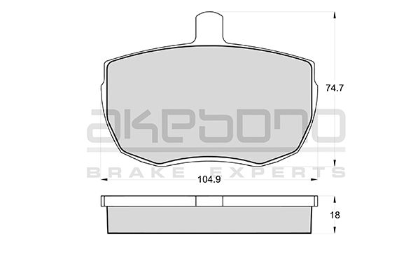 AKEBONO Első fékbetét AN-4347K_AKE