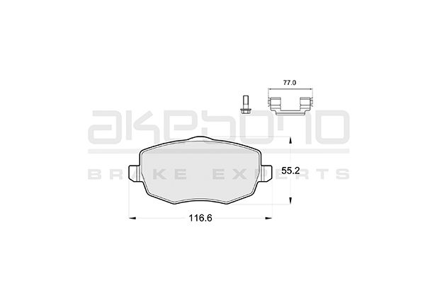 AKEBONO Első fékbetét AN-4365K_AKE