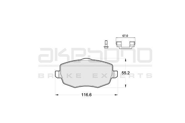 AKEBONO Első fékbetét AN-4366K_AKE