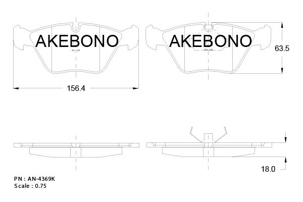 AKEBONO AN-4369K_AKE Első fékbetét