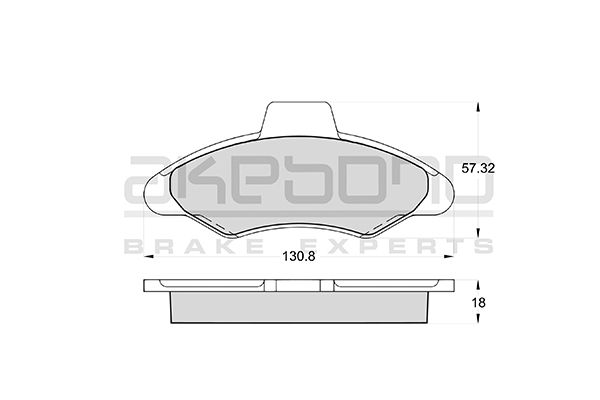 AKEBONO Első fékbetét AN-4375K_AKE