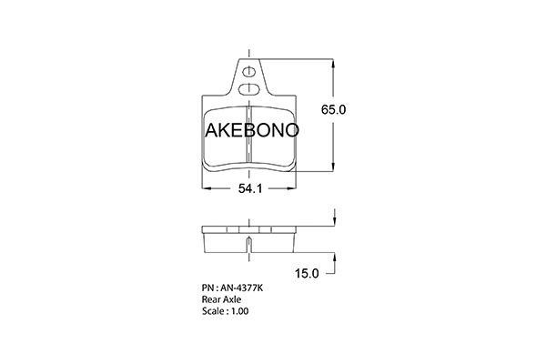 AKEBONO Hátsó fékbetét AN-4377K_AKE