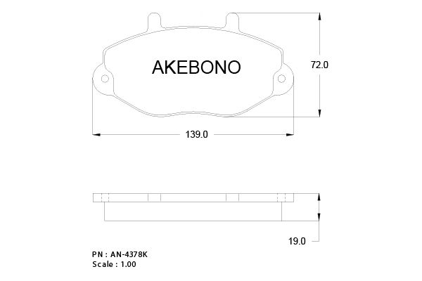 AKEBONO Első fékbetét AN-4378K_AKE