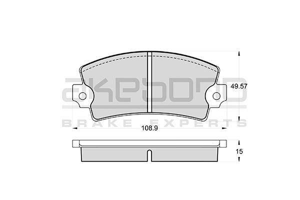 AKEBONO Első fékbetét AN-4392K_AKE