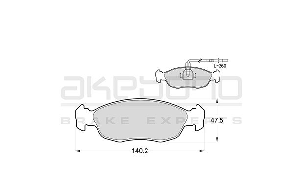 AKEBONO Első fékbetét AN-4395WK_AKE