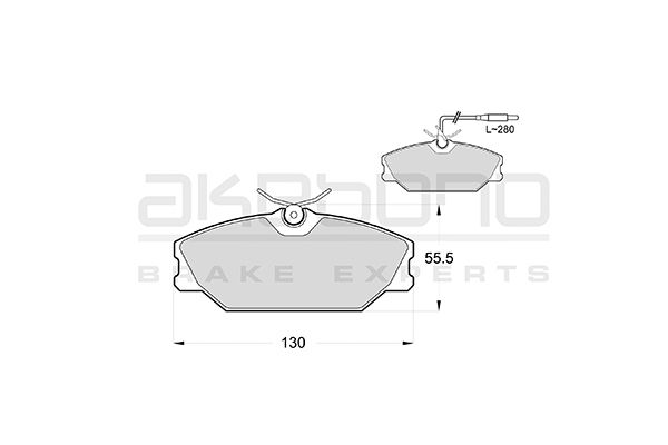 AKEBONO Első fékbetét AN-4396WK_AKE