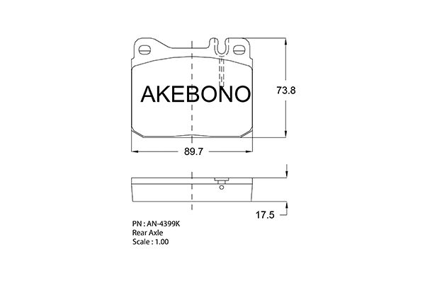 AKEBONO Első fékbetét AN-4399K_AKE