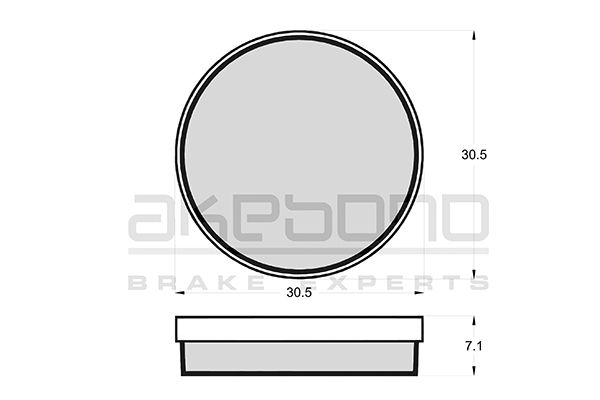 AKEBONO Hátsó fékbetét AN-4400K_AKE
