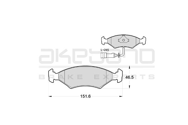 AKEBONO Első fékbetét AN-4404WK_AKE