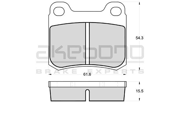 AKEBONO Hátsó fékbetét AN-4407K_AKE