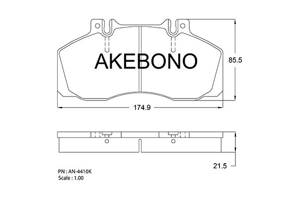 AKEBONO Első fékbetét AN-4410K_AKE