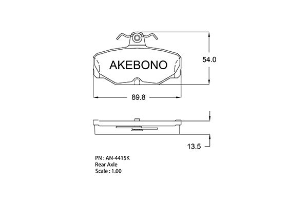 AKEBONO Hátsó fékbetét AN-4415K_AKE