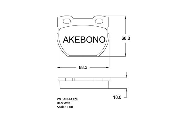 AKEBONO Hátsó fékbetét AN-4432K_AKE