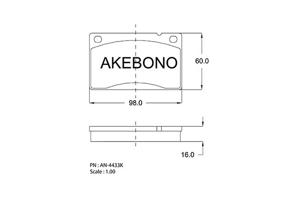 AKEBONO Első fékbetét AN-4433K_AKE