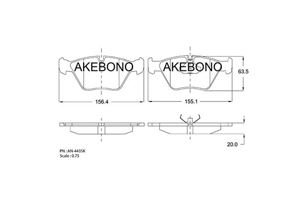 AKEBONO Első fékbetét AN-4435K_AKE