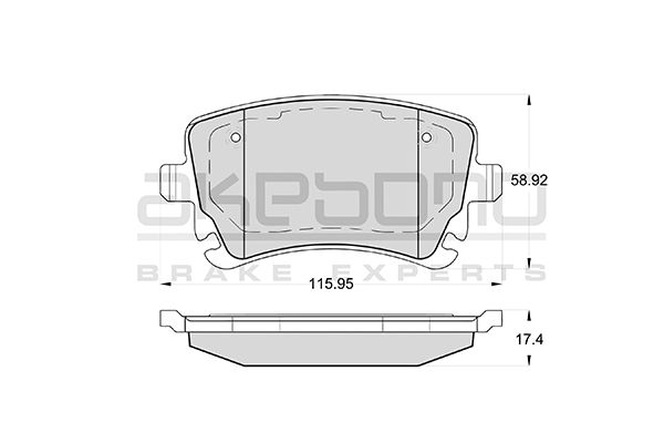AKEBONO Fékbetét, mind AN-4438K_AKE