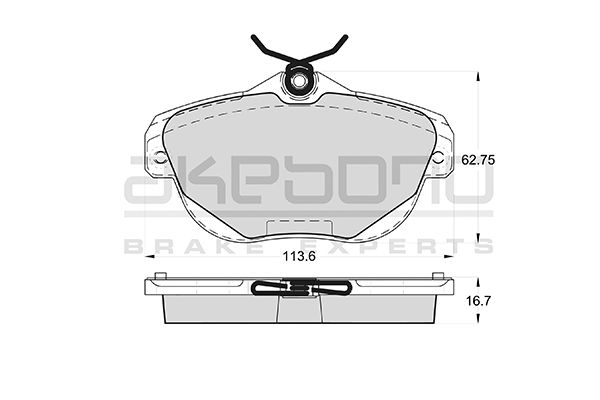 AKEBONO Hátsó fékbetét AN-4449K_AKE