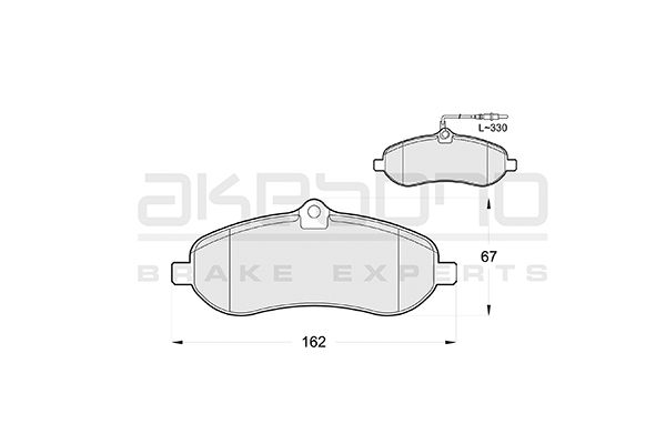 AKEBONO Első fékbetét AN-4452WK_AKE