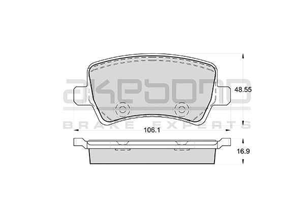 AKEBONO Hátsó fékbetét AN-4456K_AKE