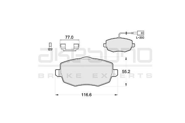 AKEBONO Első fékbetét AN-4464WK_AKE