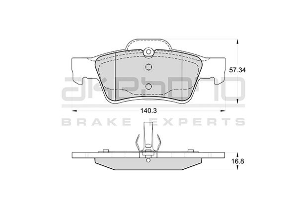 AKEBONO Hátsó fékbetét AN-4468K_AKE