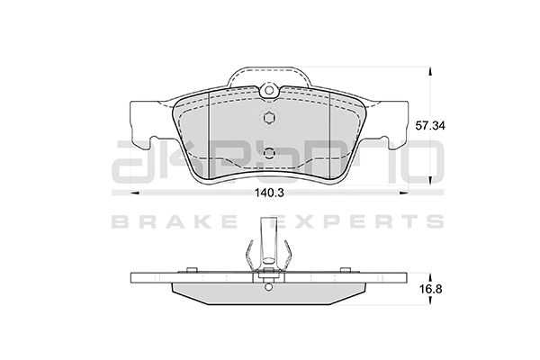 AKEBONO Hátsó fékbetét AN-4470K_AKE