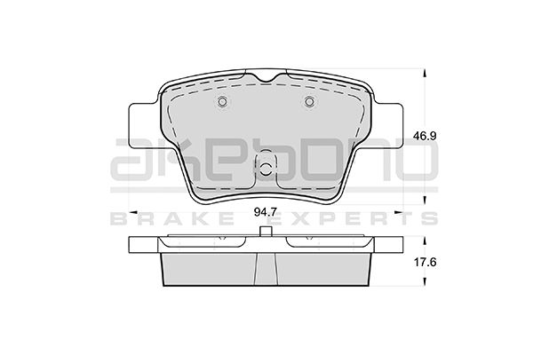 AKEBONO Hátsó fékbetét AN-4479K_AKE