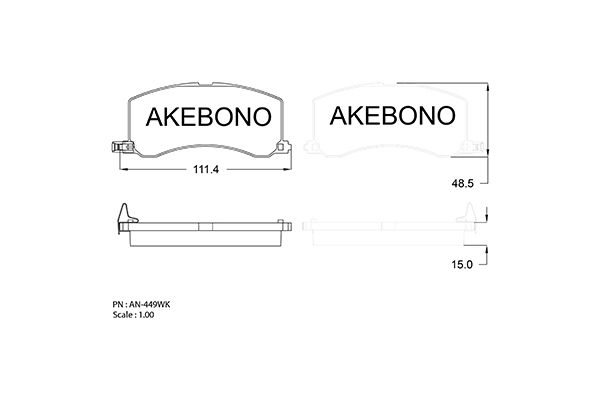 AKEBONO Első fékbetét AN-449WK_AKE