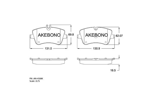 AKEBONO Első fékbetét AN-4508K_AKE